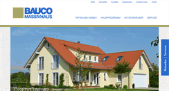 Desktop Screenshot of bauco-massivhaus.de